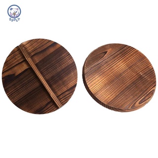 2 tapa para olla de madera de cocina, tapa para pan, ecológico, anti-quemaduras de madera, tapa para hornear, 40 cm y 26 cm