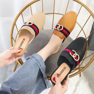 Las señoras mocasines zapatillas planas sandalias de verano zapatillas (1)