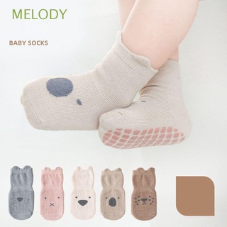 MELODY Protection And Warmth Autumn Winter Socks Breathable Children Floor Sock Baby Socks Boys And Girls Cute Non-Slip Combed Cotton Cartoon Toddler Newborn Cotton Sock/Multicolor