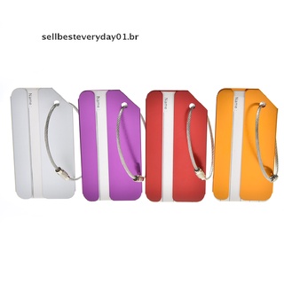 [selbesteveryday01]Br) 1 pza Etiquetas De equipaje De Metal De aluminio fuerte Para viajes/De vacaciones