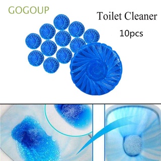 gogoup 10pcs útil inodoro limpiador automático removedor de manchas desodorizador desechable azul burbuja accesorios de baño eficaz desodorante ayudante
