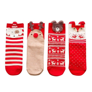 Calcetines largos rojos De navidad (8)