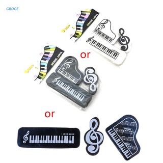 GROCE 3pcs/set Musical Piano Notes Rubber Pencil Eraser School Student Korean Stationery Correction Supplies For Kids Gifts
