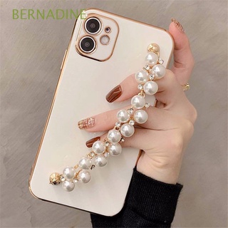 BERNADINE Elegant Phone Fall Prevention Gift for Women Pearl Phone Loss Prevention Strap Anti-Lost Mobile Phone Accessories Cell Phone Lanyard Rhinestone Mobile Phone Case Handmade Mobile Phone Chain/Multicolor
