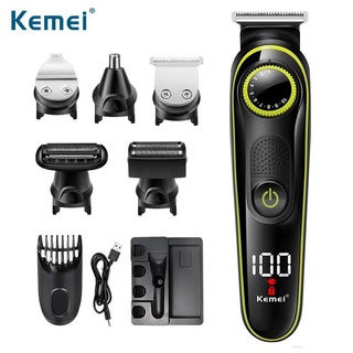 Kemei KM-696 Mens Multi Grooming Kit recargable Clipper Trimmer para pelo nariz barba cuerpo
