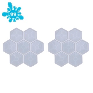 16 Moldes Hexagonales De Silicona Para Posavasos , Epoxi Para Fundición Con Resina , Hormigón , Cemento
