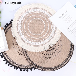tuilieyfish 1pcs alfombrillas de café decoración de muebles bordado mesa mantel individual antideslizante cl