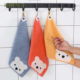 BIEWALD Cute Saliva Towels Comfortable Handkerchief Face Towel Hangable Newborn Baby Cotton Bath Cartoon Bear Wipe Towels/Multicolor