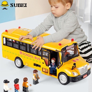 SUBEI Nuevo Modelo De Coche Niños Autobús Escolar Juguetes Simulación Interactivo Regalos Educativos Iluminación Inercial