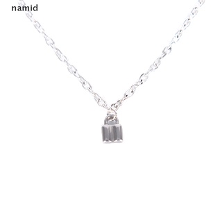 [namid] gargantilla unisex punk de doble capa de plata con colgante de cadena collar joyería regalo [namid] (3)