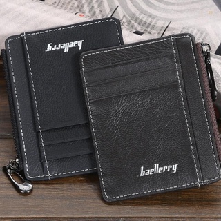wat Fashion Men Slim PU Leather Wallet Coin Purse Driver License Credit Card Holder Business Change Pocket Case