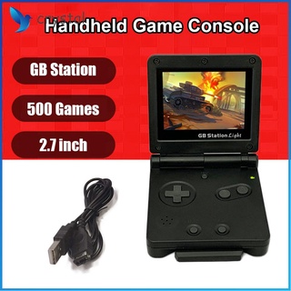 Crystal GB Station Flip consola de juegos portátil incorporada 500 juegos clásicos portátil bolsillo Retro consola de juegos con
