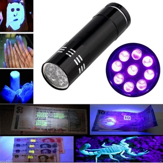 9 LED de aleación de aluminio UV linterna/diseño de bolsillo fácil de llevar linterna/al aire libre portátil herramienta de iluminación táctica