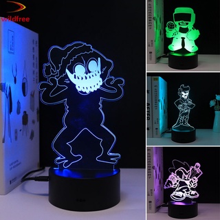 3d LED luz de noche lámpara viernes noche Funkin 16 Color 3D luz de noche Control remoto lámparas de mesa juguetes para decoración del hogar
