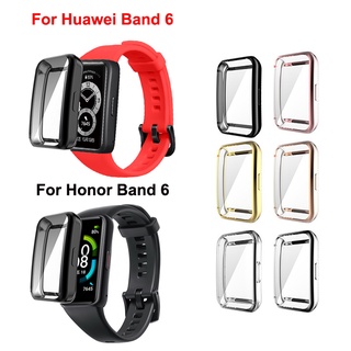 huawei band 6 reloj suave cubierta protectora para honor band 6 protector de pantalla completa casos marco parachoques shell