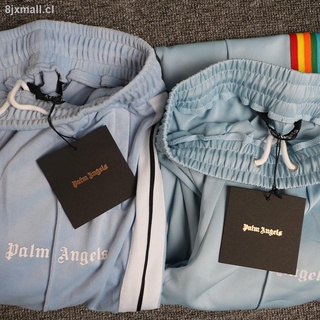 ℡Correct version of PALM Palm Angel Angels velvet rainbow pants casual men s high street straight velvet pants (4)