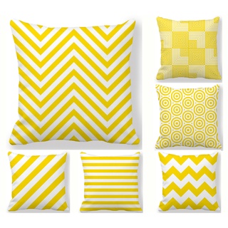 Funda de cojín40×40,45×45,50×50,60×60, funda de almohada geométrica amarilla.funda de almohada para sofá