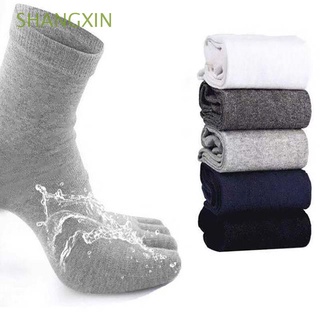 Calcetines deportivos shangexin antideslizantes De algodón con Cinco Dedos color sólido Para correr