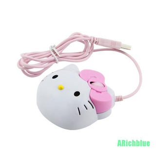 arichblue mouse óptico 3d hello kitty con cable usb 2.0 pro para computadora/pc rosa (3)