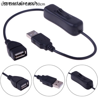 Immortalsearch - Cable extensor USB un macho A una hembra con Cable de encendido/apagado MY