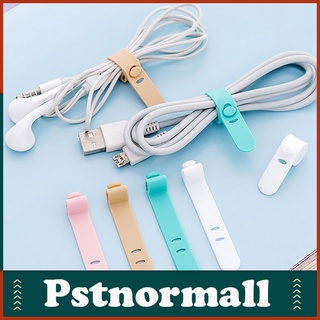 pstnormall 4 unids/set organizador de alambre durable lindo snap silicona creativo cable de auriculares enrollador para cable cargador