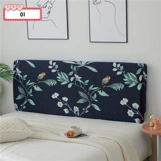 Planta Simple patrón de tela suave todo incluido elástico cama cabecero cubierta adecuada para varios tipos de cama