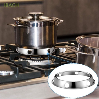 IBACH 2Pcs Wok Anillo Ollas De Cocina Titular Estufa Rack Reversible De Gas Soporte De Acero Inoxidable Redondo Pan