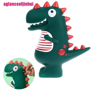 [agbr] Alcancía de dinosaurio de dibujos animados lindo niño dinosaurio juguetes resistente moneda banco (1)