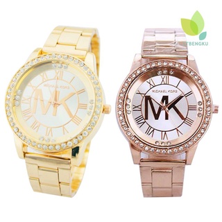 🙌 <reloj para mujer> reloj de pulsera de cuarzo analógico con correa de acero con diamantes de imitación para mujer michael kors mOdq