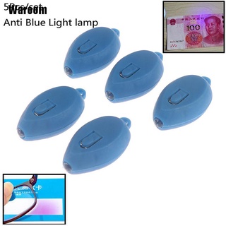 [waroom] 5 piezas mini llavero uv led llavero flash linterna antorcha anti luz azul lámpara