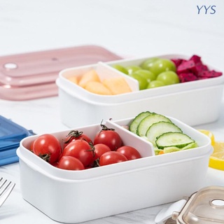 Yys - fiambrera portátil para niños, escuela, microondas, caja de plástico, Bento, con compartimentos móviles, ensalada, frutas, almacenamiento de alimentos