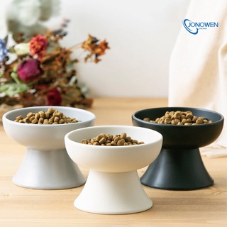 JO Heighten Anti Chock Pet Food Bowl Ceramic Protect Cervical Spine Cats Bowl Pet Supplies