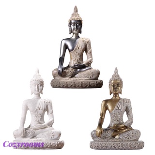 Sentado Buda Escultura Vintage Meditación Tailandia Estatua Decoración