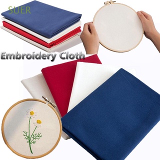 SUER DIY Cotton Linen Fabric Pure Color Handmade Sewing Embroidery Cloth Colored Quilting Home Textile Clothes Material Patchwork Craft Hand-stitched/Multicolor