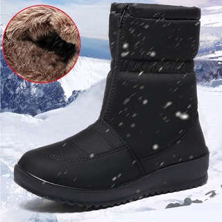 Botas de nieve de invierno para mujer botines cálidos al aire libre botas impermeables zapatos antideslizantes