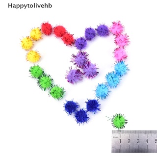 [happytolivehb] 100 pompones de artesanía esponjosa bolas de colores mezclados poms poms tinsel festiva 15 mm, [caliente]