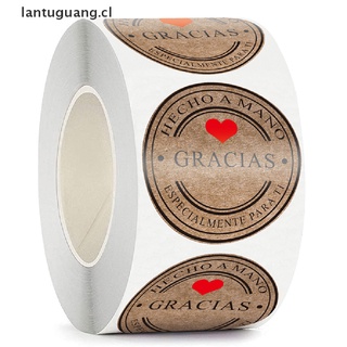 【lantuguang】 500Pcs Gracias Spanish Thank You labels Stickers Handmade Scrapbooking Sticker 【CL】