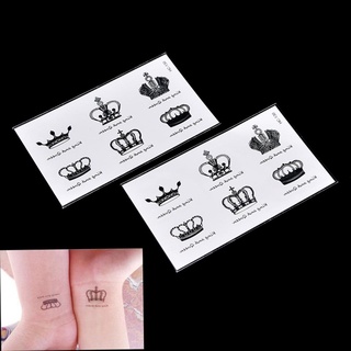 Douaoxun New Fake Temporary Tattoo Sticker Disposable Crown Arm Body Waterproof Women Art CL (3)