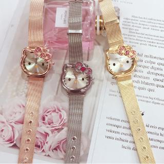 Reloj de moda relojes automáticos Hello Kitty imán correa diamante reloj Jam Tangan (5)