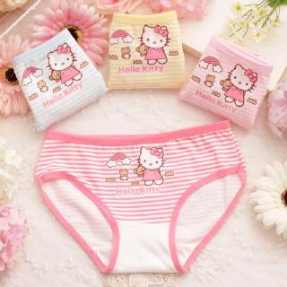 3 unids/Set niña Hello Kitty calzoncillos niños ropa interior de algodón ropa infantil
