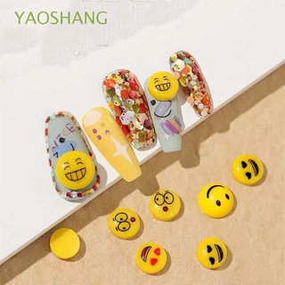 Yaoshang Semicircular estilo japonés encanto lindo expresión de dibujos animados cara sonriente uñas joyería 3D decoración de uñas (1)