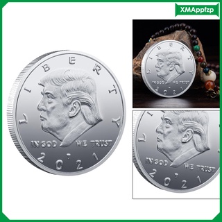 moneda de donald trump chapado en oro/plata us metal moneda colección 2021 oro