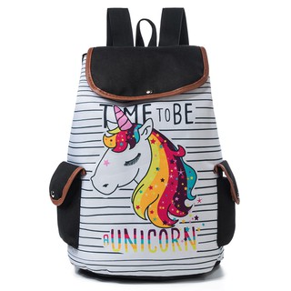 mochila con estampado de flamencos unicornio para mujer/mochila con cordón de gran capacidad escolar tra