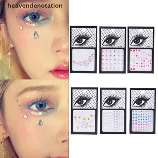 [heavendenotation] tatuaje diamante delineador de ojos sombra de ojos joya ojos maquillaje cristal ojos pegatina cara