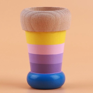 juguetes de madera arco iris lindo mágico mini abeja efecto ojo prisma niños juguete educativo (7)