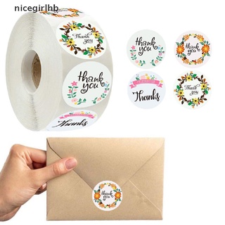 [I] 500X Thank You Floral Adhesive Stickers Wedding Baking DIY Gift Envelope Sealer [HOT]