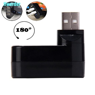 [ffwerder] Rotatable 3 Ports Usb Hub 2.0 Usb Splitter Adapter For Notebook/Tablet Computer