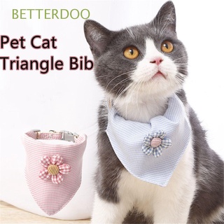 betterdoo mascotas suministros perro cuello bufanda moda collar gato gato cachorro flor decoración lavable triangular bufanda multicolor