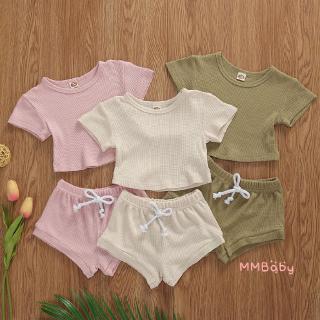 Conjunto De ropa De verano para bebés/niñas/Camiseta De Manga corta+Shorts