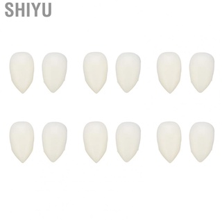 shiyu 6 pares de dientes falsos de resina de halloween fiesta cosplay dentaduras decoración con caja de almacenamiento
